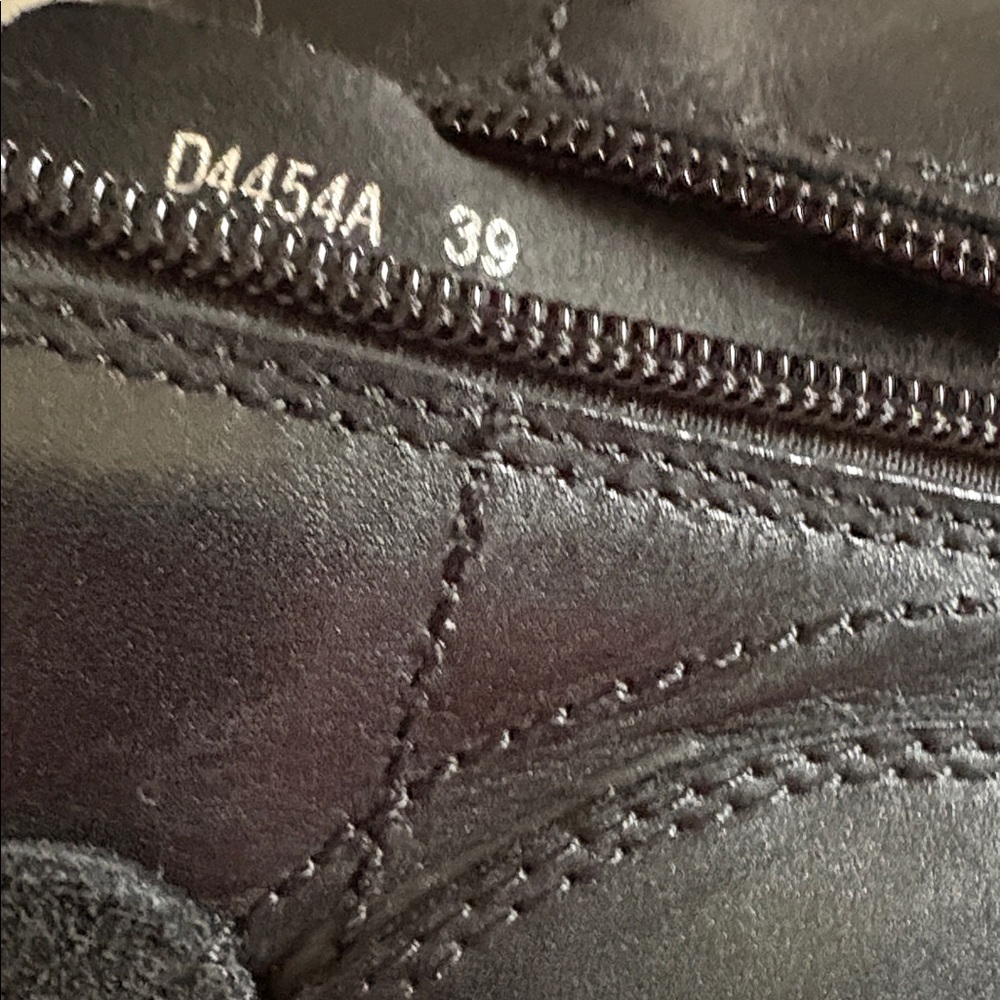Geox Black Oxford Illusion Leather Wedge Sneaker 39 - Picture 6 of 7